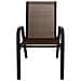 SOFIA Sedia da giardino moderna - Marrone x 4 - Foto miniatura 4