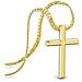 Collana Premium Faith Da Uomo | Acciaio Chirurgico Inossidabile 316l | Impermeabile | Chiusura Di Sicurezza | Oro | 60 Cm - Foto miniatura 1