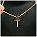 Collana Premium Faith Da Uomo | Acciaio Chirurgico Inossidabile 316l | Impermeabile | Chiusura Di Sicurezza | Oro | 60 Cm - Foto miniatura 4