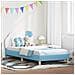 Struttura letto bambini con testata Blu 90 x 190 cm PU - Foto miniatura 2