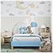 Struttura letto bambini con testata Blu 90 x 190 cm PU - Foto miniatura 3