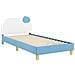 Struttura letto bambini con testata Blu 90 x 190 cm PU - Foto miniatura 4
