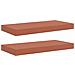 Scaffale da parete 2 pcs Rosso 50 x 23 x 4 cm Legno multistrato - Foto miniatura 1