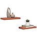 Scaffale da parete 2 pcs Rosso 50 x 23 x 4 cm Legno multistrato - Foto miniatura 3
