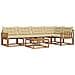 Set di divani da esterno con cuscino 6 pcs Naturale e Beige - Foto miniatura 1