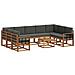 Set di divani da esterno 10 pcs Naturale e Antracite - Foto miniatura 1