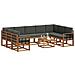 Set di divani da esterno 10 pcs Naturale e Antracite - Foto miniatura 3