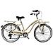 Bici Alluminio Da Donna Misura 26 City Bike Bicicletta Beach Cruiser Stile Americano Cambio 7v Completa Di Accessori Luci A Led - 46 Nocciola - Foto miniatura 1