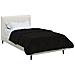 Duvet Estivo Nero 155 x 200 cm Microfibra e Fleece Teddy - Foto miniatura 3