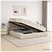 Letto con contenitore LED e materasso Crema 160 x 200 cm - Foto miniatura 2