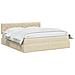 Letto con contenitore LED e materasso Crema 160 x 200 cm - Foto miniatura 3