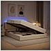 Letto con contenitore LED e materasso Crema 160 x 200 cm - Foto miniatura 4