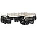Set Divano da Giardino 13 pz Nero e Bianco Crema polyrattan - Foto miniatura 1