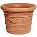 Vaso Tondo Festonato diametro 50Cm in Resina colore Terracotta Doppio Bordo - Foto miniatura 2