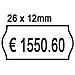 pack 10 rotoli 1000 etich. 26x12mm onda bianco remov. printex - Foto miniatura 1