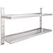 Mensola A Sospensione A 2 Livelli In Acciaio Inox 150x30 Cm - Foto miniatura 2