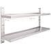 Mensola A Sospensione A 2 Livelli In Acciaio Inox 150x30 Cm - Foto miniatura 7