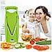 V5 affettatrice per cetrioli set base affettatrice a V bianco affettatrice di verdure affettatrice di patate grattugia affettatrice di pomodori affettatrice di cipolla | verde - Foto miniatura 7