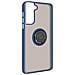 Cover Samsung Galaxy S21 Plus Anello In Metallo Funzione Supporto Blu - Foto miniatura 4
