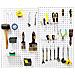 Pegboard Ganci Assortimento Con Pegboard Scomparti Peg Serrature Per Preparare Vari Strumenti 80 Pezzi - Foto miniatura 3
