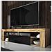 Bianko - Mobile Tv Moderno / Tavolino Tv / Porta Tv Elegante Con Ripiani In Vetro 140 Cm (quercia Dorata / Nero Lucido, Senza Led - Foto miniatura 2