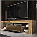 Bianko - Mobile Tv Moderno / Tavolino Tv / Porta Tv Elegante Con Ripiani In Vetro 140 Cm (quercia Dorata / Nero Lucido, Senza Led - Foto miniatura 3