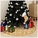 Gonna Albero Natale Raffinata Con Calza Giallo Tessuto 122 Cm - Foto miniatura 1
