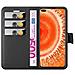 Custodia Compatibile Con Honor View 30 In Nero Carbone - Coperchio Protettiva Con Chiusura Magnetica, Funzione Stand E Tasca Per Le Carte - Foto miniatura 3