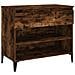 Scarpiera Rovere Fumo 70x36x60 Cm In Legno Multistrato - Foto miniatura 2
