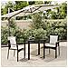 Set Da Pranzo Da Giardino 3 Pz Con Cuscini Nero In Polyrattan - Foto miniatura 1