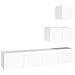 Set Di Mobili Porta Tv 4 Pz Bianco In Legno Multistrato - Foto miniatura 2