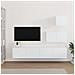 Set Di Mobili Porta Tv 4 Pz Bianco In Legno Multistrato - Foto miniatura 1
