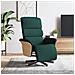 Poltrona Reclinabile Con Poggiapiedi Verde Scuro In Tessuto - Foto miniatura 1