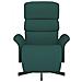 Poltrona Reclinabile Con Poggiapiedi Verde Scuro In Tessuto - Foto miniatura 3