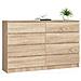 Cassettiera K160, 8 cassetti, 160x40x99 cm, Colore Sonoma Quercia - Foto miniatura 1