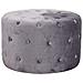 Pouf Seduta Rotondo 67 Cm Rivestito In Velluto Morbido E Colorato Softy - Darkgray - Foto miniatura 1
