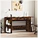 Scrivania Rovere Fumo 140x50x75 Cm In Legno Multistrato - Foto miniatura 1