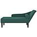 Chaise Longue con Cuscini Verde Scuro in Velluto - Foto miniatura 3
