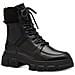 Black Casual Closed Booties Stivaletti Pelle Scarpe Donna Nero Eu 36, 1-26274-41 007 - Foto miniatura 1