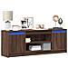 Mobile Porta TV con LED Rovere Marrone 139,5x34x50cm Truciolato - Foto miniatura 3