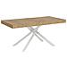 Tavolo allungabile 90x200/304cm Karida quercia natura gambe bianche - Foto miniatura 1