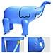 Elefante Gonfiabile Gigante Con Spruzzatore D'acqua Nel Bagagliaio. 220x160 Cm. 220x100x160 Cm. Colore Blu - Foto miniatura 5