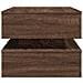 Lusso Casadino -  Tavolino Da Soggiorno Con Luci Led Rovere Marrone 90x50x40 Cm - Foto miniatura 7