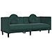 Set Di Divani 3 Pz Con Cuscini Verde Scuro In Velluto - Foto miniatura 5