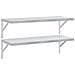Lusso Casadino -  Mensole A Muro 2 Pz 100x40 Cm Argento In Acciaio Inossidabile - Foto miniatura 1