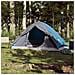 Tenda da Campeggio a Cupola per 4 Persone Blu Impermeabile - Foto miniatura 2