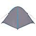 Tenda da Campeggio a Cupola per 4 Persone Blu Impermeabile - Foto miniatura 5