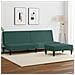 Divano Letto a 2 Posti con Poggiapiedi Verde Scuro in Velluto - Foto miniatura 2