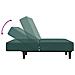 Divano Letto a 2 Posti con Poggiapiedi Verde Scuro in Velluto - Foto miniatura 6
