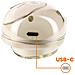 Auricolari Bluetooth Clip Design Aperto Microfono Touch, Beige - Foto miniatura 4